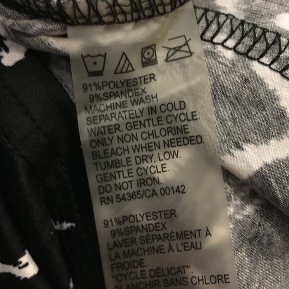 Not Just Pants Ink Blotched Ruched Waist Cowl Neck Tank Top - Picture 9 of 14